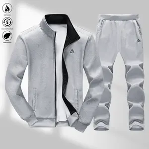 Comfortable Men's Casual Patchwork Sports Set Jacket and Pants Sportswear, Street Style Set, Casual Athletic Wear, Athletic Styling, Fashionable Activewear, Fine Stitching, Comfortable Fabric, Two-Piece Set, Dress Up or Down, Urban Professional