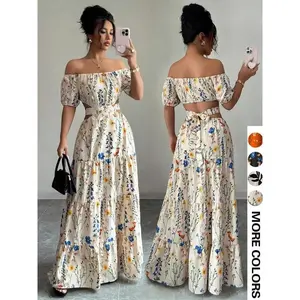 Women's Casual Floral Print Dress, Stylish Everyday Wear with Comfortable Fit, Perfect for Summer Outings and Events