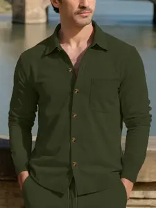 2026 New Men's, Christmas Gift, Friday Summer Clothes, Running Top, Waffle Shirt, Polo, Sweatshirt, Corduroy, Short Sleeve, Buttoned