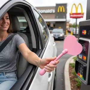 3D Printed Tap to Pay Wand – Contactless Payment Magic Wand for Drive-Thru – Fun & Hygienic – No More Leaning Out of Car Window – Choose Star, Crown, Snowflake, Butterfly or Heart Shape