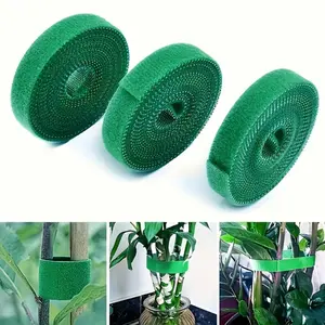 5/10pcs Soft Green Plant Support Tape Rolls | 1/3'' X 196ft For Garden, Twist Tie Design, Ideal For Tomato Plants, Suitable For Gardening, Home & Office Use