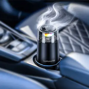 LUPUAUTO 2026 Upgraded Car Aromatherapy Diffuser, Windfall Design, 5 Ambient Lights, 3 Spray Modes, Auto On/Off, Long Lasting Car Air Freshener Aromatic Woody Aromatic Citrusy Scent