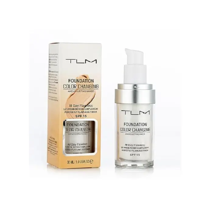 TLM Colour Changing Foundation - Flawless Coverage, Lightweight Formula, Adapts to Skin Tone, Hides Wrinkles & Lines, Hydrating & Long-Lasting, BB Cream Makeup Base Concealer Cover