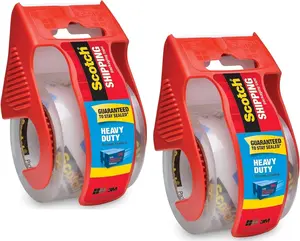 2 Count Heavy Duty Packaging Tape, 2 Inches x 800 Inches, Clear