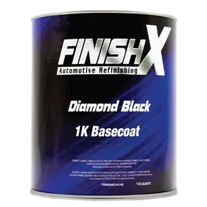 FinishX Automotive Refinishing Factory Color 1k Basecoat Diamond Black Ratio 1:1 Size: Quart