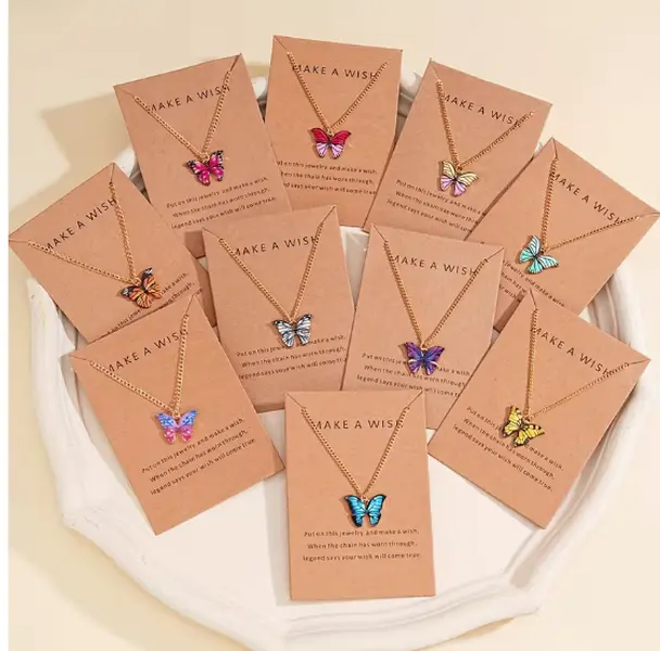 Butterfly Pendant Necklace (Single Piece)