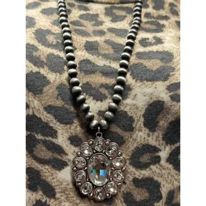 Crystal Squash Blossom Necklace