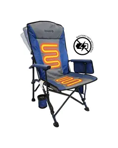 Heated Camping Chair – USB Powered Folding Outdoor Chair with 3 Heat Settings (Battery Not Included)