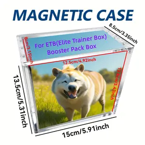 For Sport Star Game Card Booster Box For ETB 5mm Thick Clear Acrylic Magnetic Display Case Holder, Inner Size: (5.43*3.15*4.92 Inch/13.8*8*12.5cm)- Protective Showcase With Rounded Corners, Organizer For Action Figure Doll Collectibles Model