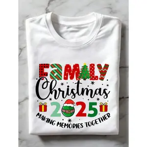 Family Christmas 2025 T-Shirt, Christmas Group Shirt, Family Matching Tee, Holiday Family Trip Gift, Christmas Gathering Short Sleeves Shirt