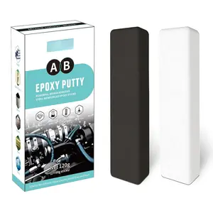 Epoxy Putty, 120g Hard and  Metal Epoxy Putty, Metal, Sculpture, Hard Plastic, Stone,   Bonding and Repair, 2 Part Epoxy Putty Heat Resistant and  (Black), EP120BL