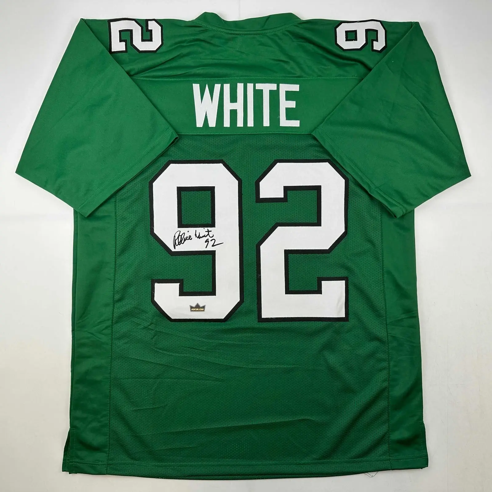 Facsimile Autographed Reggie White Philadelphia Kelly Green Reprint Jersey