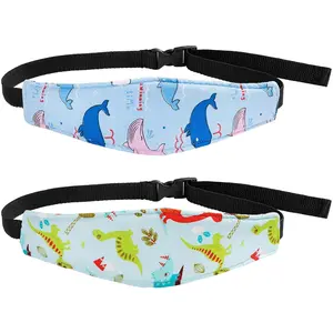 2 count  Carseat  Support Band Strap Headrest  Seat Sleeping Headrest    Strap Headband for    (Dinosaur and Dolphin)