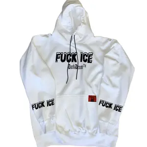 Fuck Ice Hoodie white