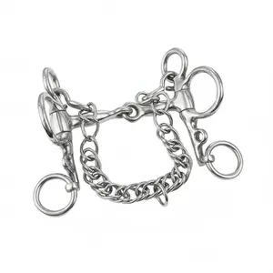 Weaver Leather Mini Pelham Snaffle Bit - Stainless Steel - 3.5" Mouth Size - 4" Cheeks