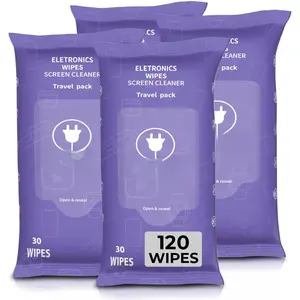 Screen Cleaner Wipes:  Wipes for Screens - Computer Screen Wipes for Lens, Phone, Tv Screen and  Cleaning - Tech Wipes & Microfiber Cloth (Soft Wipes, 120 Count)