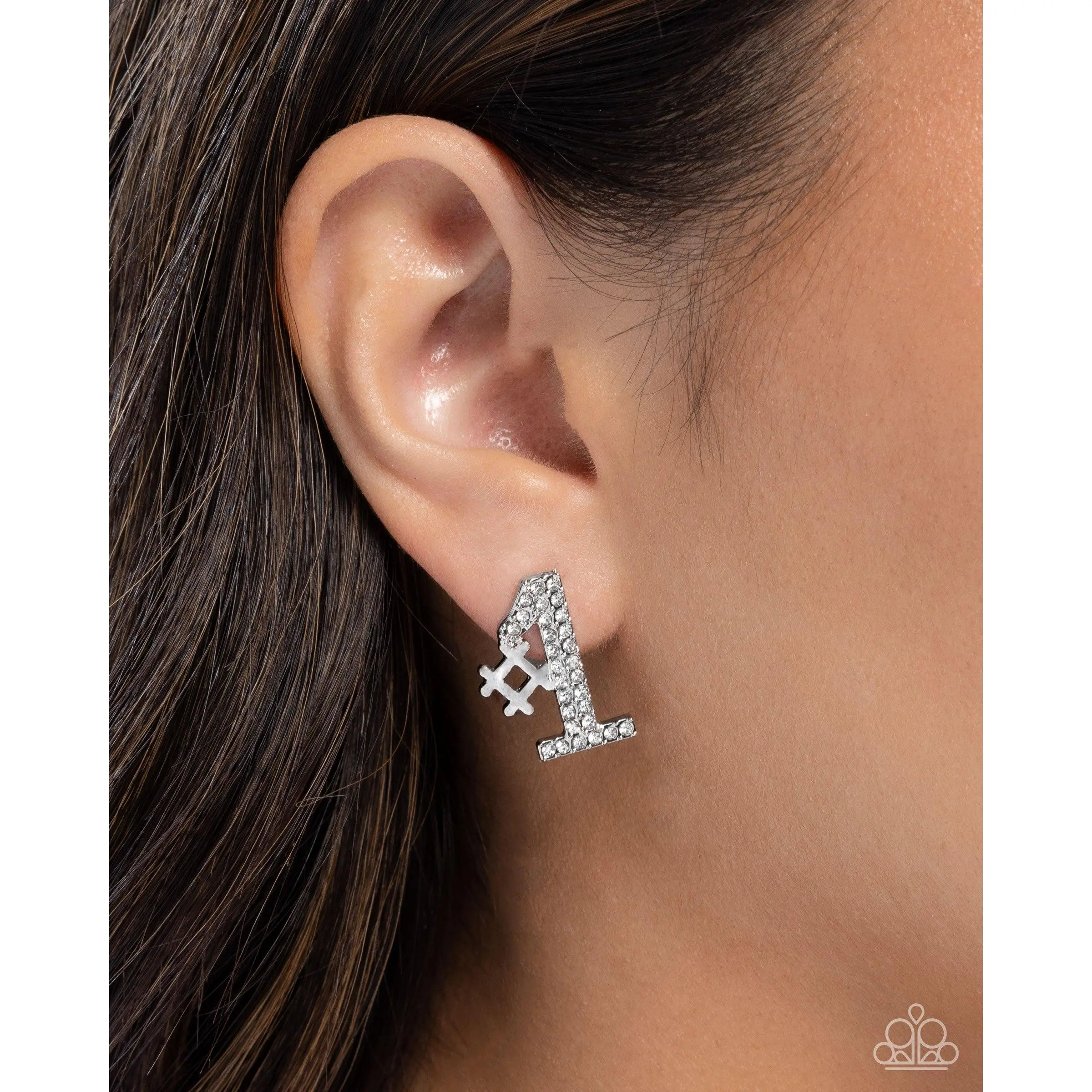 Were Number One, Youre Number Two - White earrings