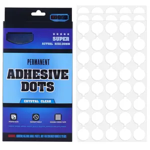 Double Sided Adhesive Dots, 0.79" Round Mounting Putty Clear Sticky Tack Adhesive Point with Handle, Removable,  for Poster Pictures,Crafts, Festival Decoration and DIY Projects(120pcs,20mm)
