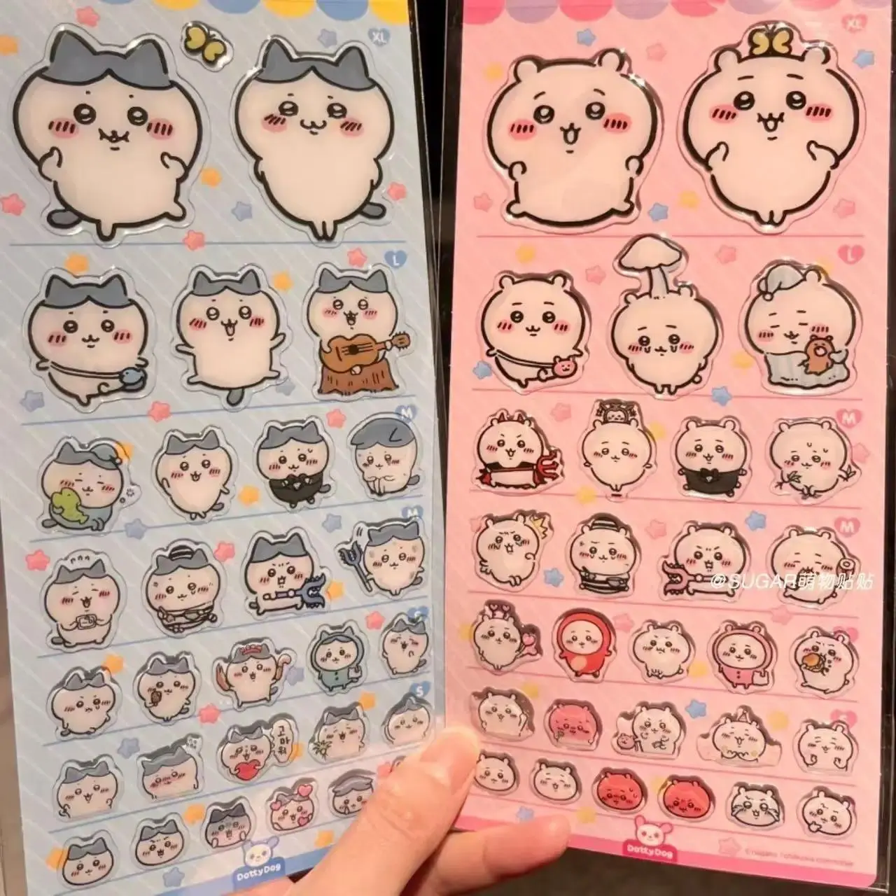 Cartoon Chikawas Glue Three-dimensional 3d Sticker Cute Hachiware Usagi Sticker Cartoon Decoration Handbook Decoration Gift