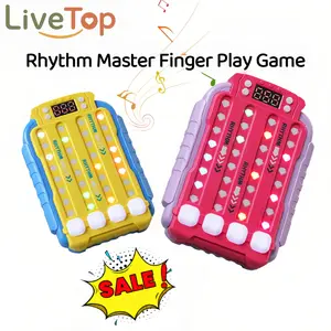 Light-Up Rhythm Handheld Game Console - Electronic Memory Puzzle with Music, 7 Difficulty Levels, 3 Speeds + 3 Volume Settings (Mute), Fast Hands Reaction Training, Multiplayer Competition, Screen-Free Stress Relief Toy, Gift for Kids & Adults,Men,Women