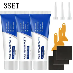 3-Piece 250g Newly Upgraded Drywall Repair Paste, Quick-Drying Waterproof Wall Crack Mending Agent for Home Renovation (Home Improvement Building Supplies)
