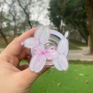 Pink Baloon Dog Magsafe Phone Grip, Magnetic Phone Holder, Pop Socket for Phone, Gift for Her