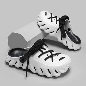 Fashion Outdoor Beach Slippers Casual Breathable Clogs Unisex Lightweight Toe-Covered Slides for Men and Women
