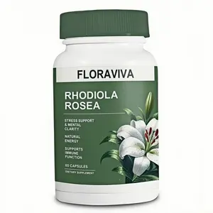 Natural Rhodiola Rosea Wellness Capsules 500mg - Natural Adaptogen Supplement for Stress Support, Mental Focus & Energy - Non-GMO (60 Capsules) Dietary Supplement, More Natural ingredient