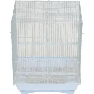 YML Group  11 x 8.5 x 14 in. Flat Top Small Parakeet Cage, White