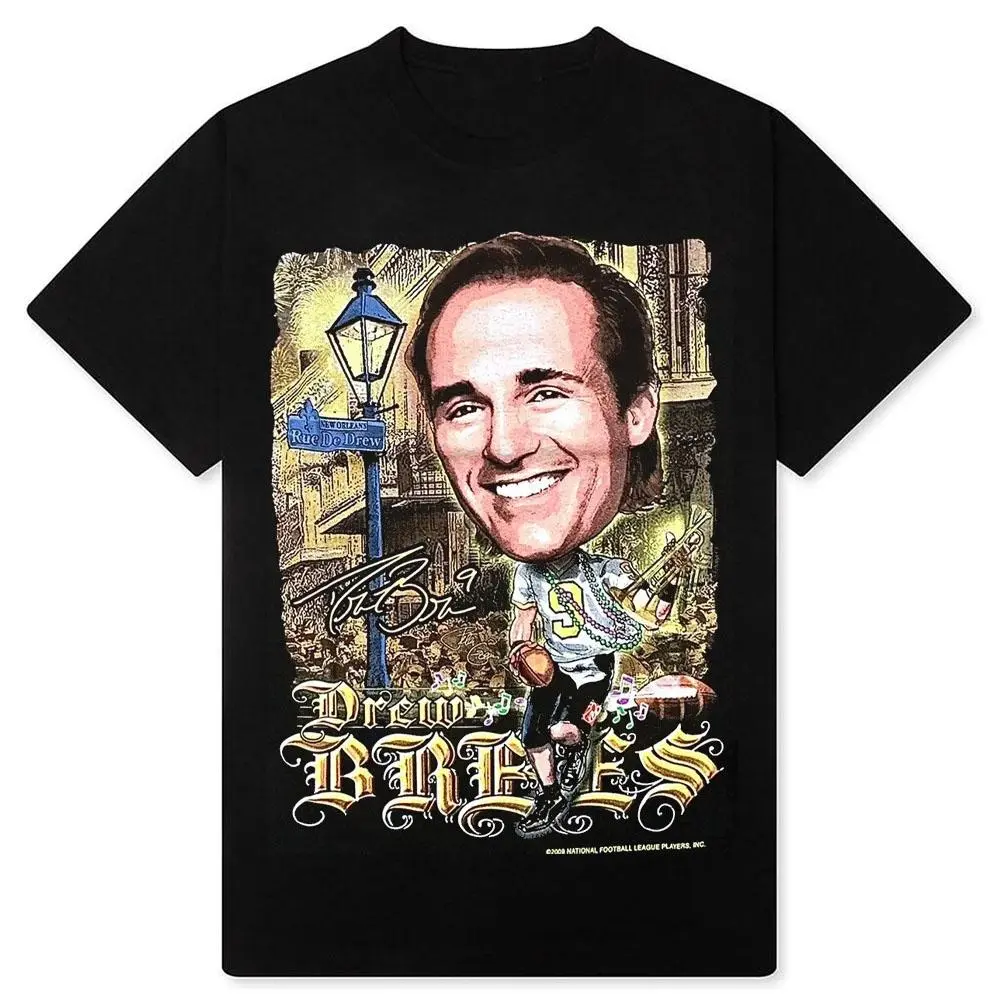 Drew Brees Football Fan Tee Casual Crew Neck Cotton T-Shirt