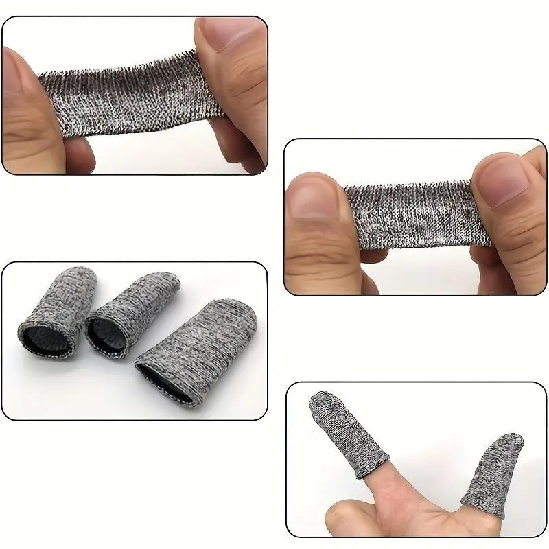 10pcs Cut-Resistant Finger Guards - Non-Slip, Reusable Protectors for Kitchen, Work & Sculpting