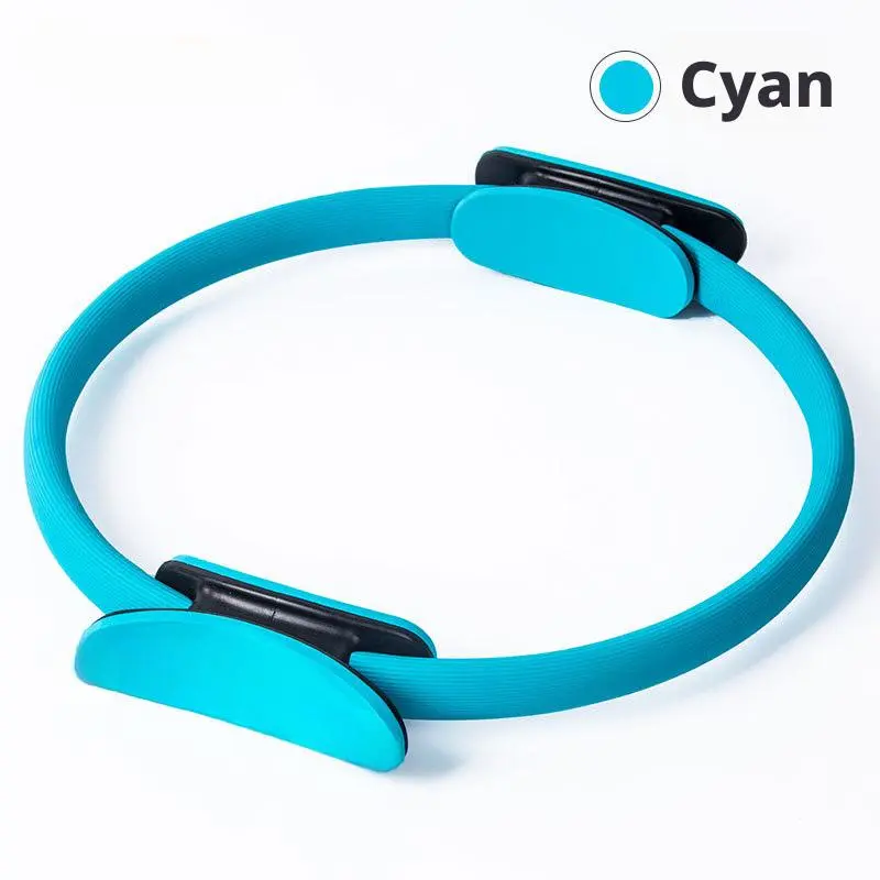 Pilates Resistance Ring, Non-Slip Dual Handle Yoga Magic Circle, Multiple Colors Available, Portable Fitness Circle for Leg & Waist Workout Training, Lightweight Exercise Circle for Home Gym Body Shaping