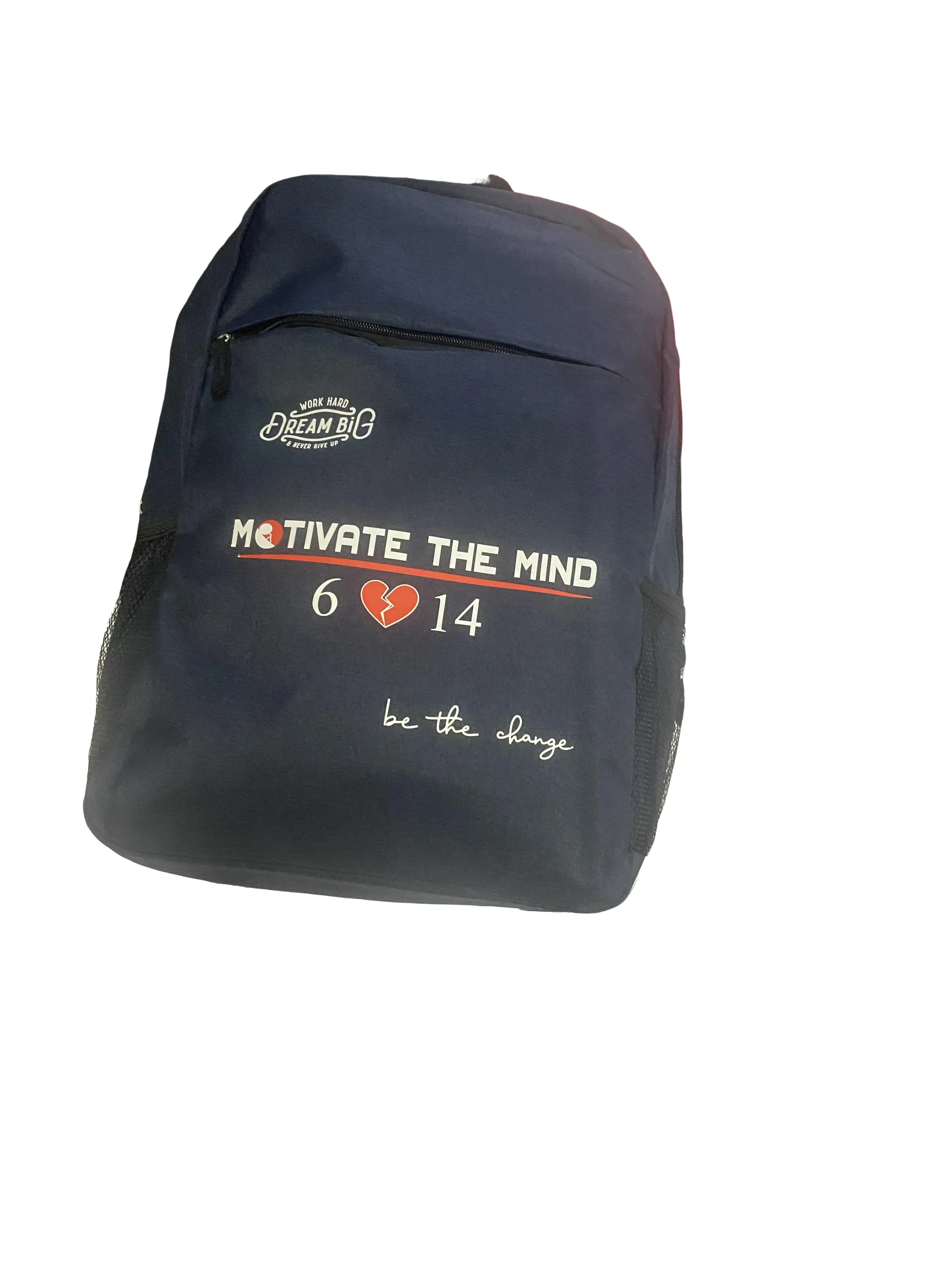 MTM BACKPACK Motivate The Mind 6 14 Be The Change Navy Blue Backpack for Everyday Use - Classic Navy Blue, 6 & 14 Dimensions, Ideal for Students & Commuters