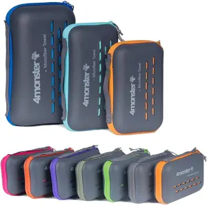 Microfiber Quick-Dry Travel Towel – with EVA Case & Carabiner, Lightweight