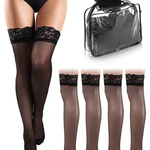 24 pairs of over-the-knee black stockings