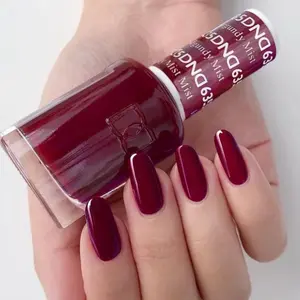DND 635 BURGANDY MIST Gel and Lacquer Duo nail care nail art color