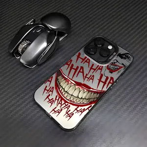 Crazy Joker Smile Grotesque Phone Case For iPhone 16 15 14 13 12 11 mini Pro Max X XR XSMAX 8 7 Plus Anti Fall Matte Back Cover
