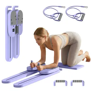 Pilates Board, Multifunctional Ab machine for Home Workouts, Portable Pilates Reformer for Core Workouts, Foldable Home Gym Equipment for Full Body Workout