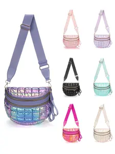 Women's Large Saddle Bag, Casual Zip Shoulder Bag with Adjustable Detachable Strap and Coin Pocket, Fashion Lightweight Commuter Handbag, Fashionable Unique Bags, Casual Zipper Purse