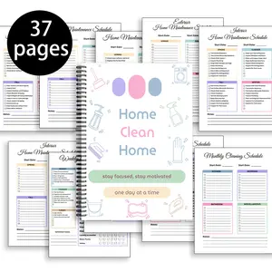 Home Cleaning & Life Planning Planner Notebook, Personal Goal Organizer and Daily Task Log, Home Management and Efficiency Improvement