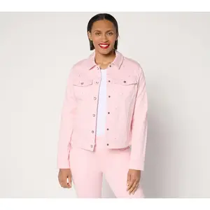 Quacker Factory Sparkle and Shine Denim Jeanne Jacket