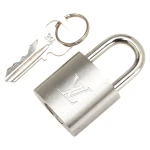 Pre-owned Louis Vuitton Stainless Small Leather Goods Padlock Key Set