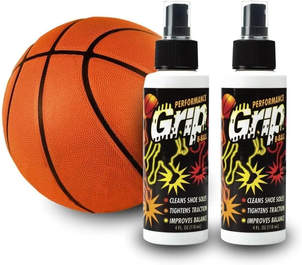 Basketball Shoe Grip Spray 2-Pack (4 Oz Each) – Performance Grip Anti-Slip Traction Spray for Basketball Shoes, Restore Traction & Improve Court Control