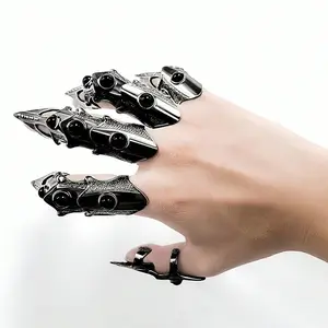 Original Style Dark Finger Joint, Bionic Mechanical Hand, Adjustable & Detachable Armor, Ring Joint, Halloween Prop, Party Accessory, Party Supplies, Party Favor