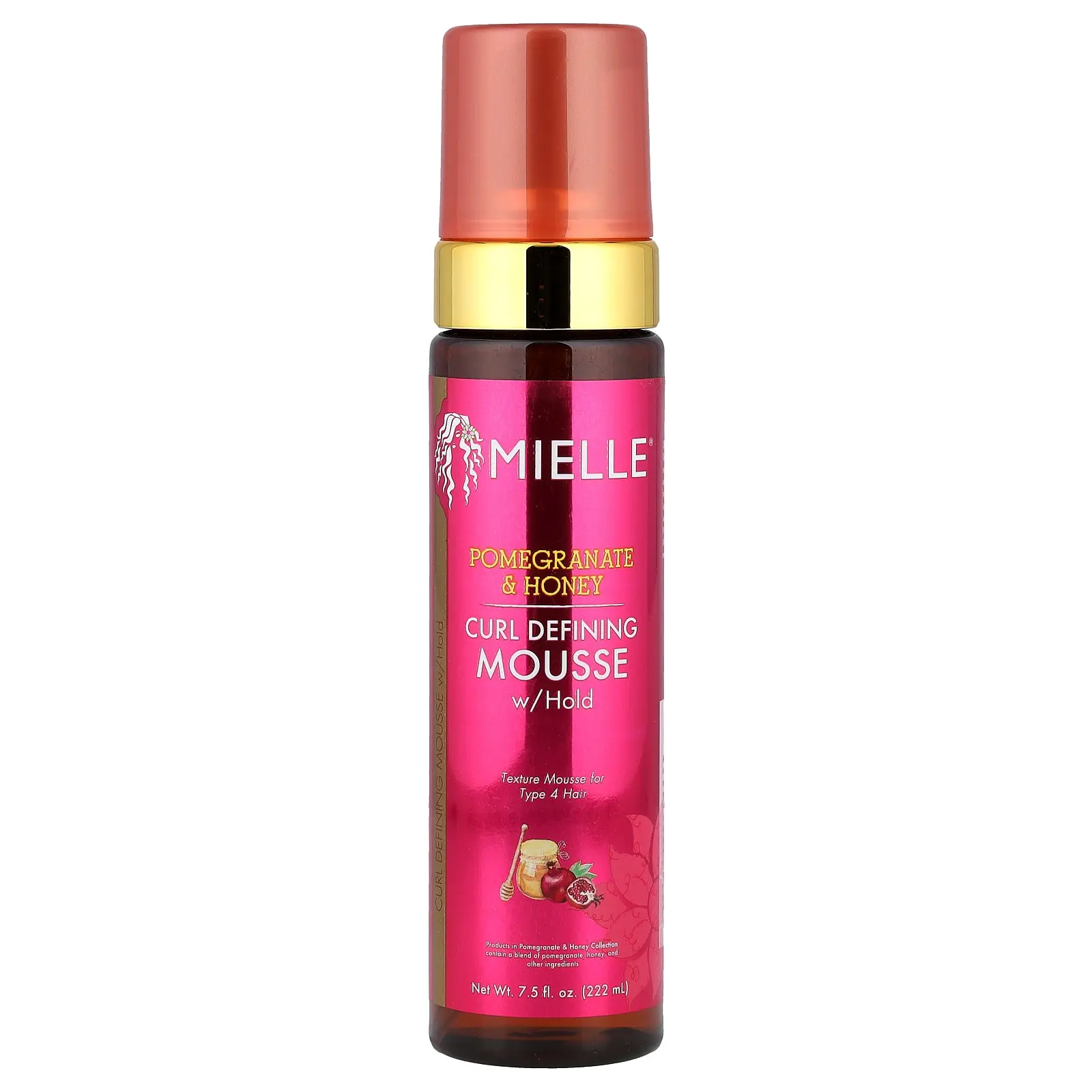 Mielle Curl Defining Mousse with Hold, Pomegranate & Honey, 7.5 fl oz (222 ml)