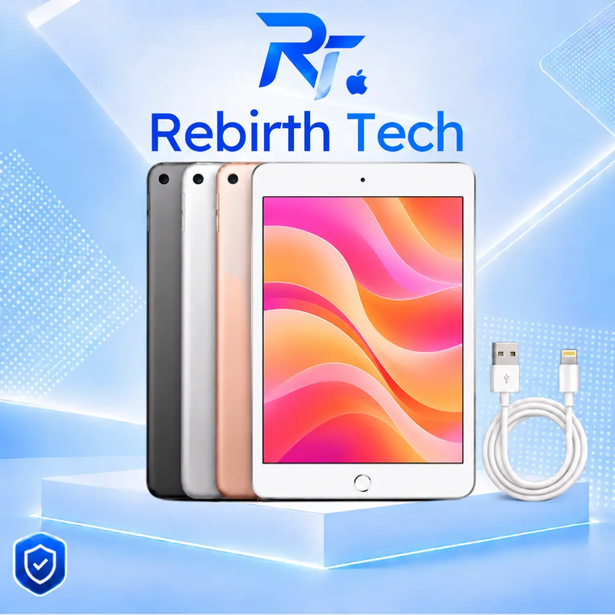 Refurbished 6th Gen 10.2 in iOS Smart Touchscreen Tablet (A2197, WiFi/WiFi+Cellular), Rebirth Tech, Advanced Chip, Bluetooth Enabled, Fast Mobile Charging, Excellent Condition, 1-Year Warranty
