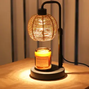 Candle Warmer Lamp with Timer Dimmable,  Weaving Boho Electric Candle Lamp, Wax Warmer Lamp for Mothers Day Gifts for Mom, House Warming Gifts  Home Decor