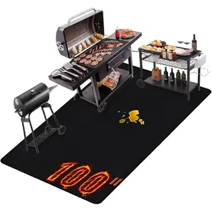 100x51 Inches Large Grill Mat for Grill - Fireproof Deck and Protector, Waterproof and Oil-Grill Mat