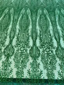 Emerald Green Glittery Lace