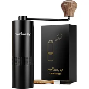 Manual Burr Coffee Grinder - Portable Espresso Hand Grinder for Travel